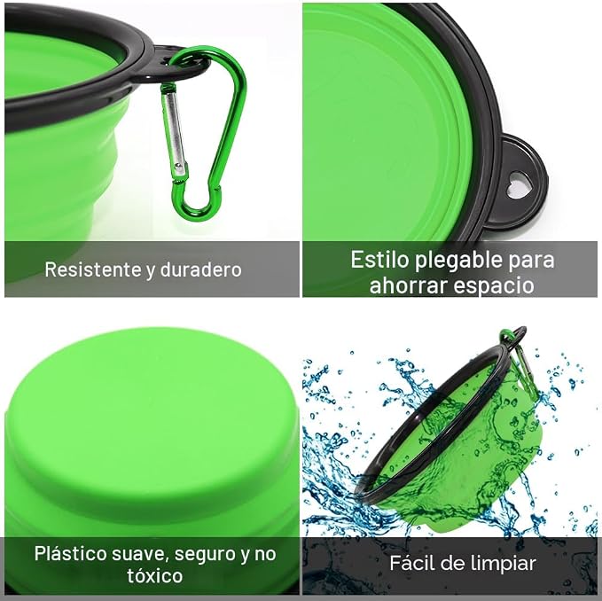 Plato Plegable Portátil para Perros y Gatos